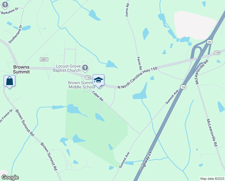 map of restaurants, bars, coffee shops, grocery stores, and more near 7709 Summit Ridge Drive in Browns Summit