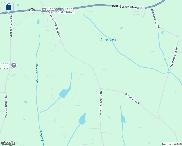 map of restaurants, bars, coffee shops, grocery stores, and more near 7407 Friendship Church Road in Browns Summit