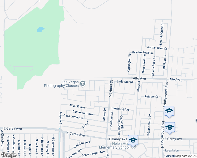 map of restaurants, bars, coffee shops, grocery stores, and more near 2771 Knoll Point Street in Las Vegas
