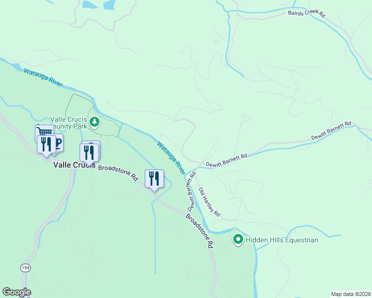 map of restaurants, bars, coffee shops, grocery stores, and more near 211 Red Tailed Hawk Road in Banner Elk