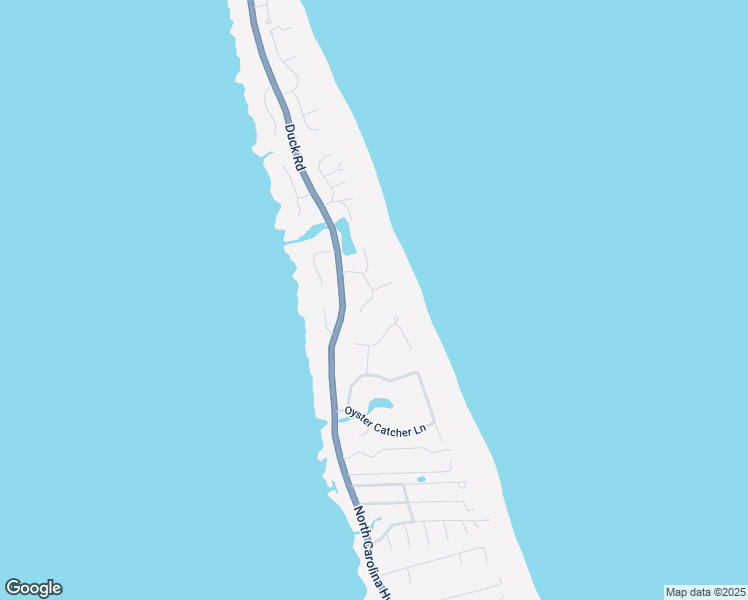 map of restaurants, bars, coffee shops, grocery stores, and more near 118 Pelican Way in Kitty Hawk