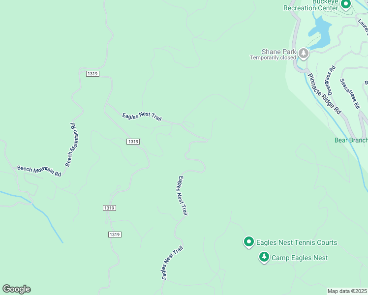 map of restaurants, bars, coffee shops, grocery stores, and more near 5579 Eagles Nest Trail in Elk Park