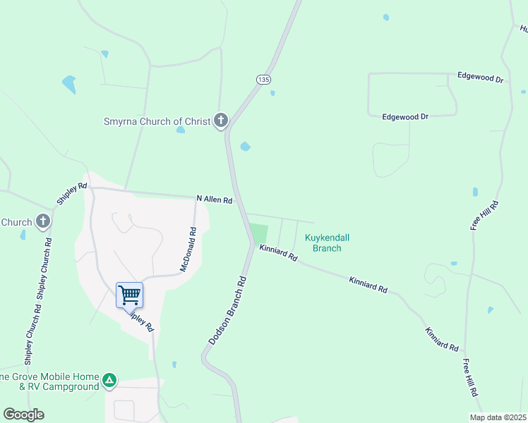 map of restaurants, bars, coffee shops, grocery stores, and more near 3425 Dodson Branch Road in Cookeville
