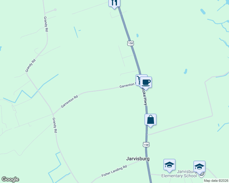 map of restaurants, bars, coffee shops, grocery stores, and more near 147 Garrenton Road in Grandy