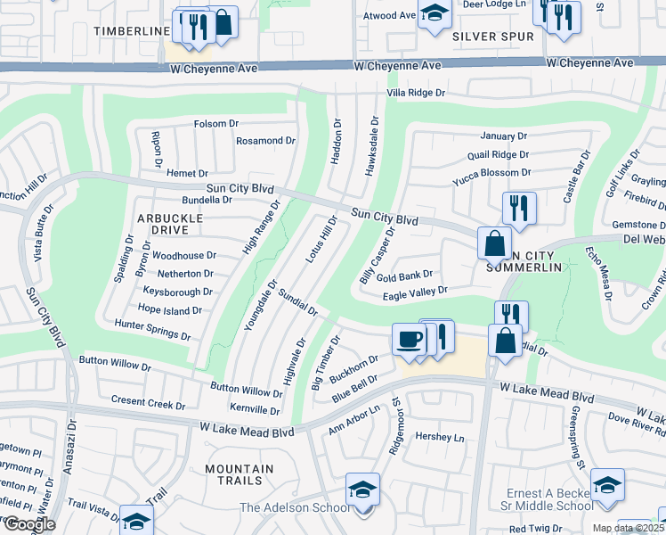 map of restaurants, bars, coffee shops, grocery stores, and more near 2732 Tumble Brook Drive in Las Vegas