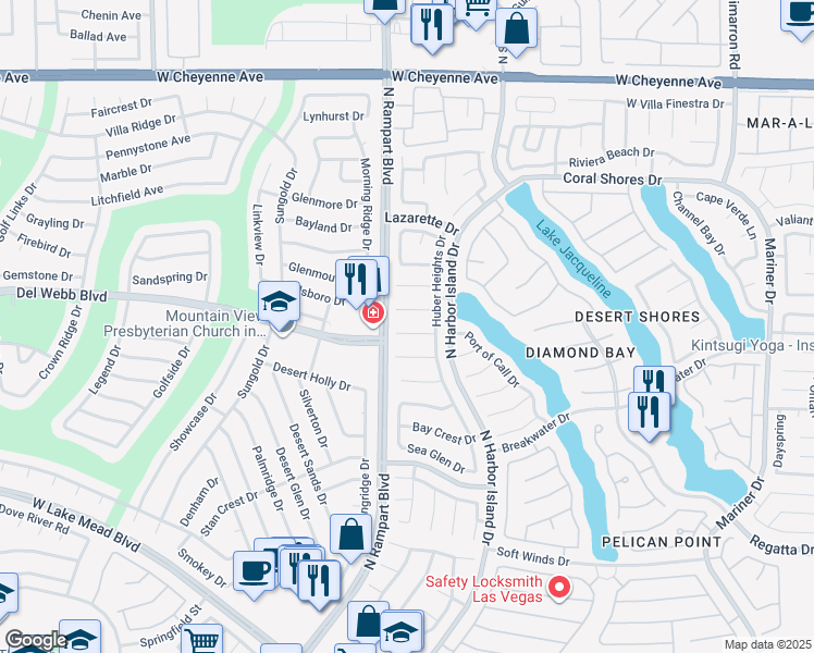 map of restaurants, bars, coffee shops, grocery stores, and more near 8420 Dry Cliff Circle in Las Vegas