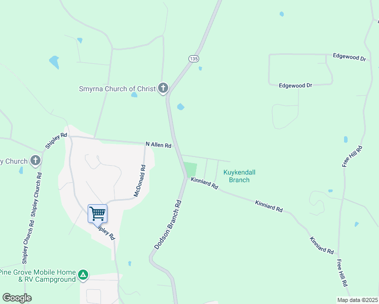 map of restaurants, bars, coffee shops, grocery stores, and more near 3425 Dodson Branch Road in Cookeville