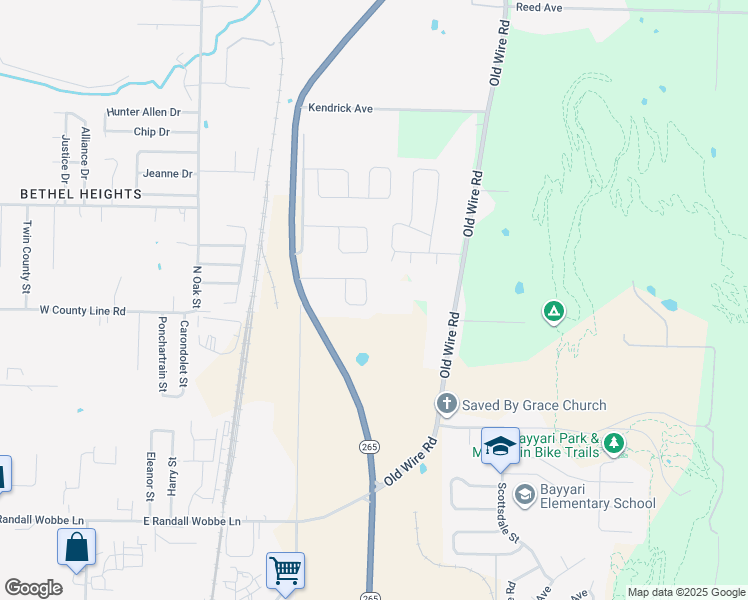 map of restaurants, bars, coffee shops, grocery stores, and more near 1316 Dove Loop in Springdale