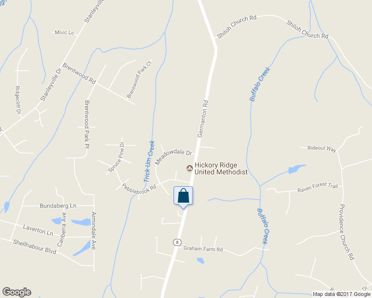 map of restaurants, bars, coffee shops, grocery stores, and more near 6140 Meadowdale Drive in Winston-Salem