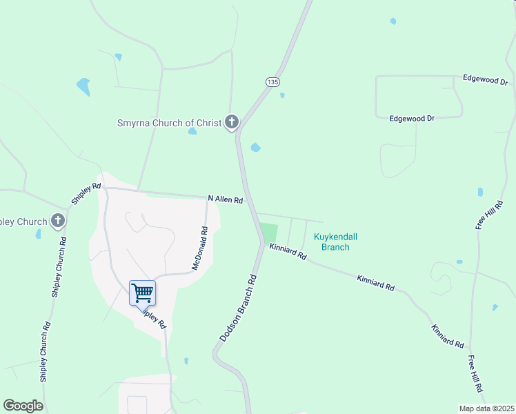 map of restaurants, bars, coffee shops, grocery stores, and more near 3425 Dodson Branch Road in Cookeville