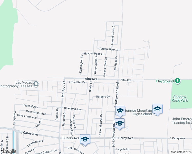 map of restaurants, bars, coffee shops, grocery stores, and more near 2783 Morning Rain Street in Las Vegas