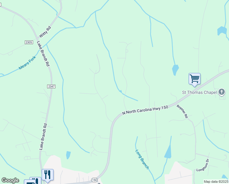 map of restaurants, bars, coffee shops, grocery stores, and more near 7721 Chesterbrooke Drive in Greensboro