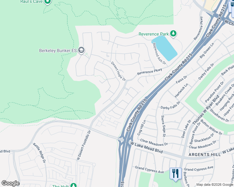 map of restaurants, bars, coffee shops, grocery stores, and more near 2700 Orange Sky Lane in Las Vegas
