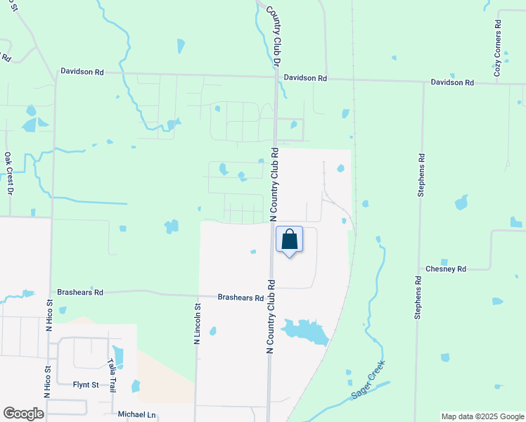 map of restaurants, bars, coffee shops, grocery stores, and more near 14701 North Country Club Road in Siloam Springs