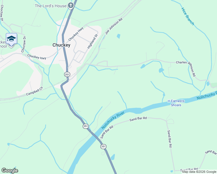 map of restaurants, bars, coffee shops, grocery stores, and more near 449 Chuckey Overlook in Chuckey
