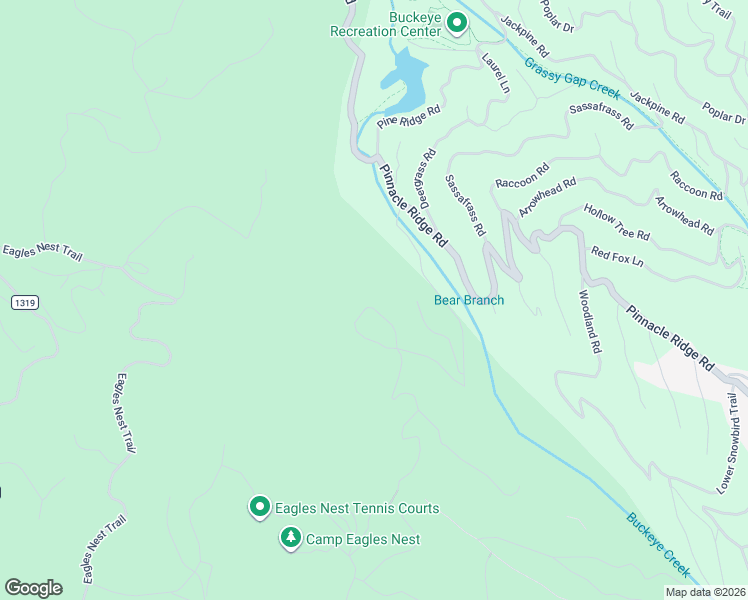 map of restaurants, bars, coffee shops, grocery stores, and more near 116 Chestnut Ridge Trail in Seven Devils