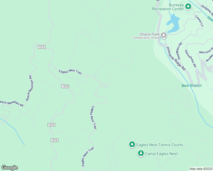 map of restaurants, bars, coffee shops, grocery stores, and more near 5579 Eagles Nest Trail in Elk Park