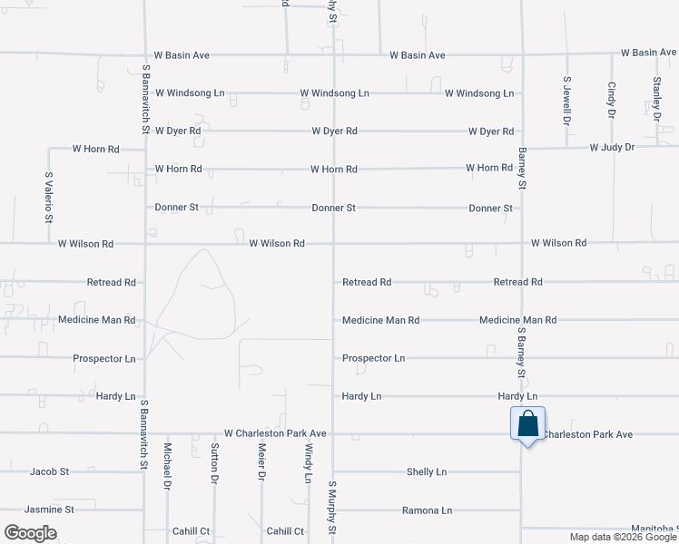 map of restaurants, bars, coffee shops, grocery stores, and more near 3481 West Wilson Road in Pahrump