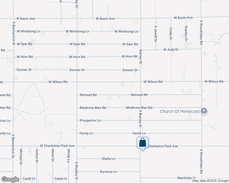 map of restaurants, bars, coffee shops, grocery stores, and more near 3231 West Wilson Road in Pahrump