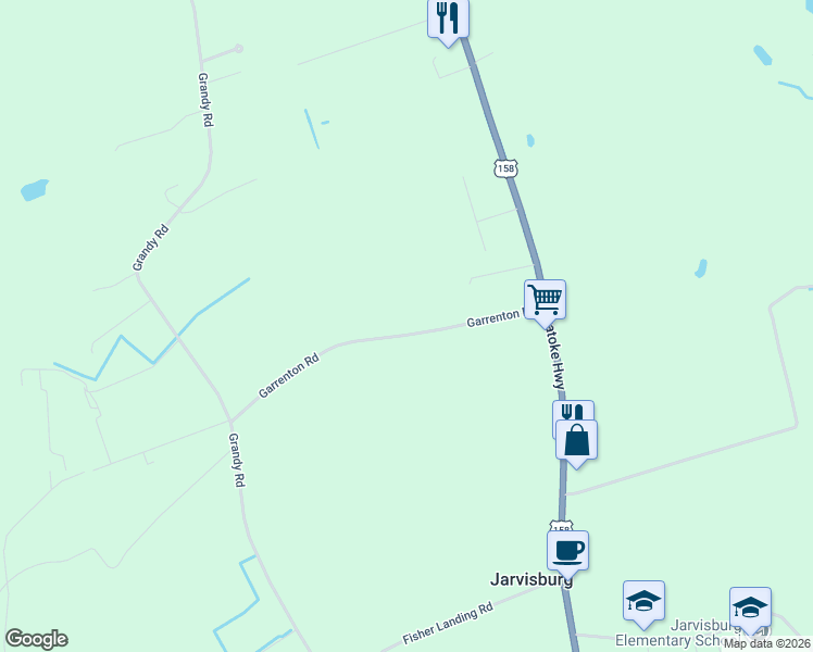 map of restaurants, bars, coffee shops, grocery stores, and more near 160 Garrenton Road in Grandy