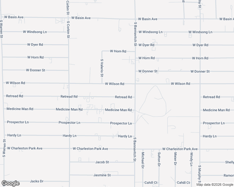 map of restaurants, bars, coffee shops, grocery stores, and more near 4140 Retread Road in Pahrump