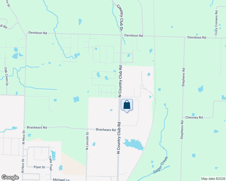map of restaurants, bars, coffee shops, grocery stores, and more near 14701 North Country Club Road in Siloam Springs