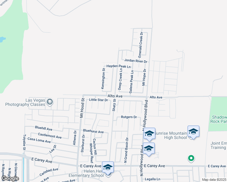 map of restaurants, bars, coffee shops, grocery stores, and more near 2824 Prestonwood Avenue in Las Vegas