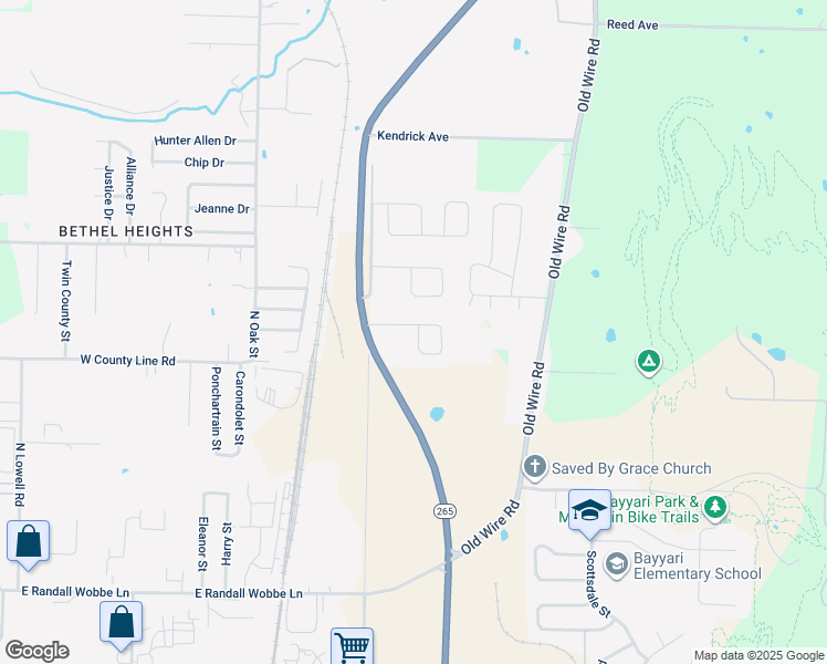 map of restaurants, bars, coffee shops, grocery stores, and more near 1082 Remington Drive in Springdale