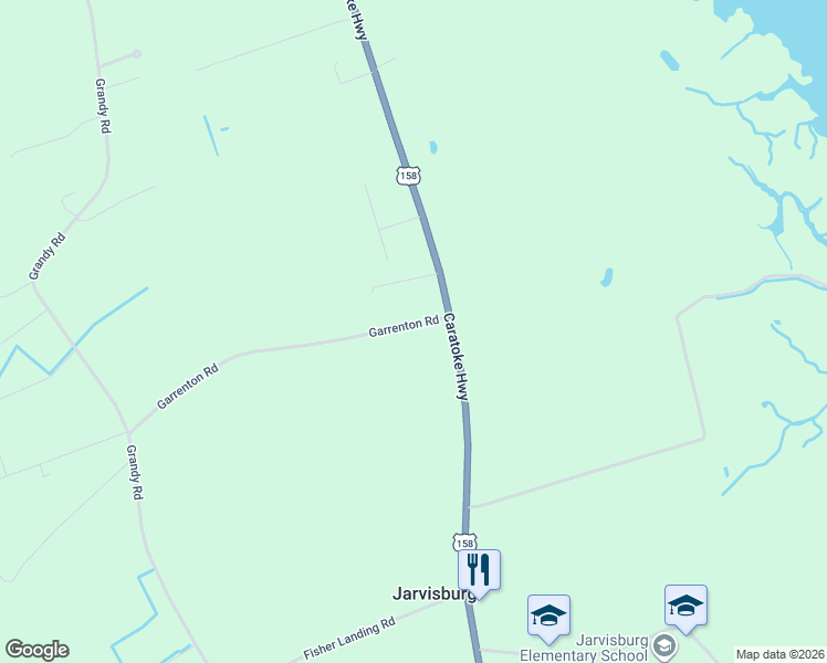map of restaurants, bars, coffee shops, grocery stores, and more near 120 Garrenton Rd in Grandy