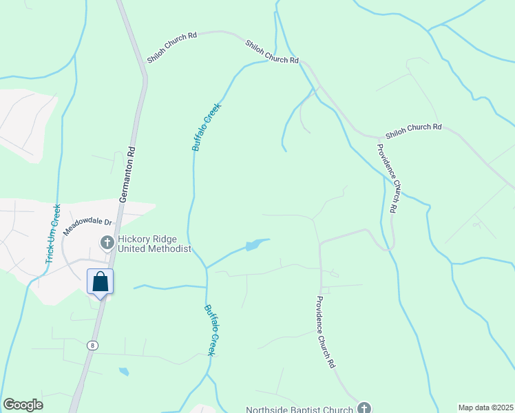 map of restaurants, bars, coffee shops, grocery stores, and more near 6400 Rideout Way in Winston-Salem