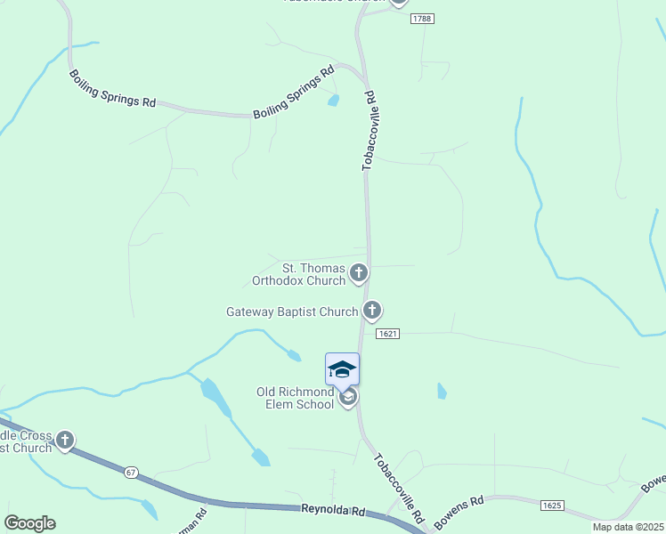 map of restaurants, bars, coffee shops, grocery stores, and more near 6048 Richmond Oaks Road in Tobaccoville