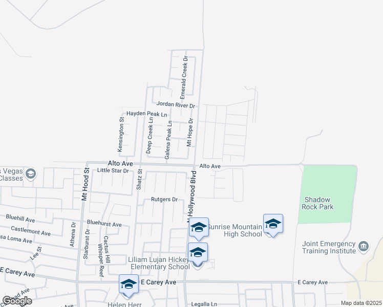 map of restaurants, bars, coffee shops, grocery stores, and more near 2846 Mount Hope Drive in Las Vegas