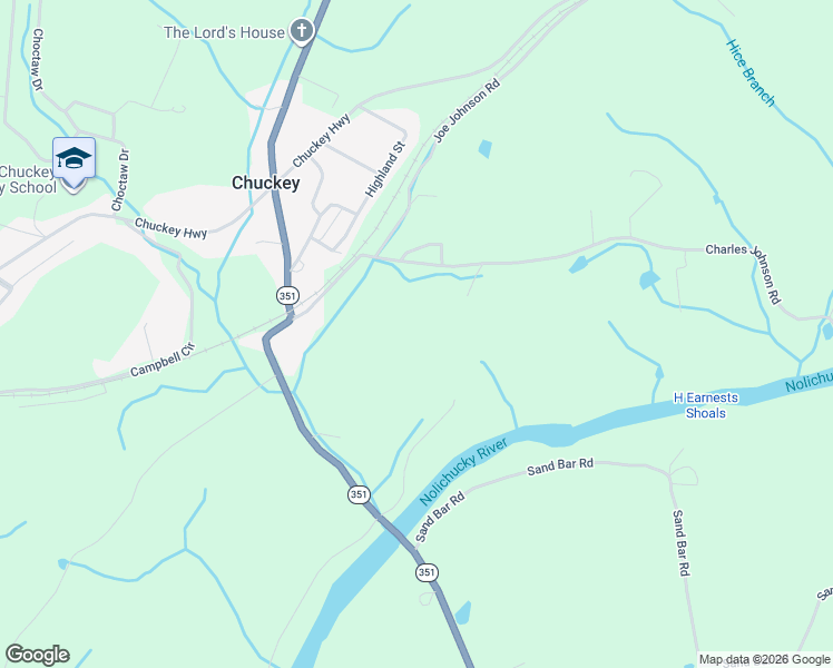 map of restaurants, bars, coffee shops, grocery stores, and more near 449 Chuckey Overlook in Chuckey