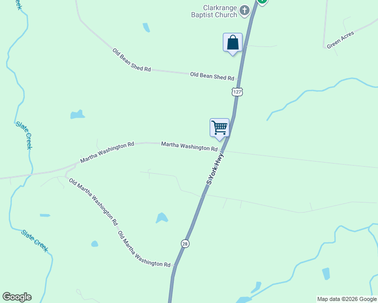 map of restaurants, bars, coffee shops, grocery stores, and more near 2050 Martha Washington Road in Clarkrange
