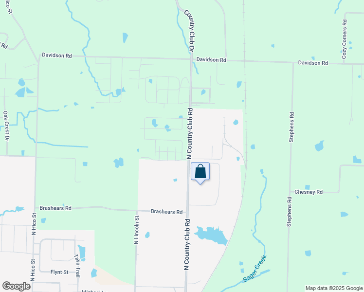 map of restaurants, bars, coffee shops, grocery stores, and more near 14701 North Country Club Road in Siloam Springs