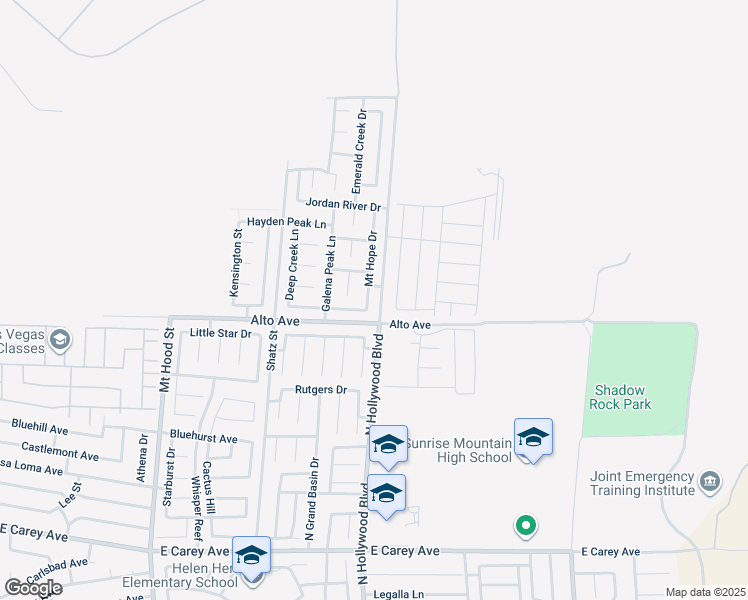 map of restaurants, bars, coffee shops, grocery stores, and more near 2846 Mount Hope Drive in Las Vegas