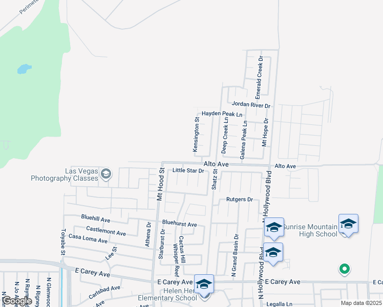 map of restaurants, bars, coffee shops, grocery stores, and more near 2827 Kensington Street in Las Vegas