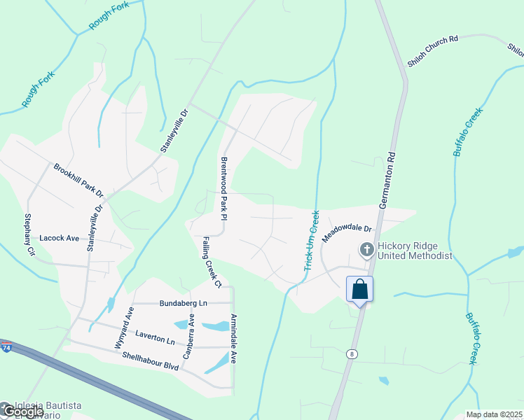 map of restaurants, bars, coffee shops, grocery stores, and more near 1217 West Rollingwood Circle in Winston-Salem