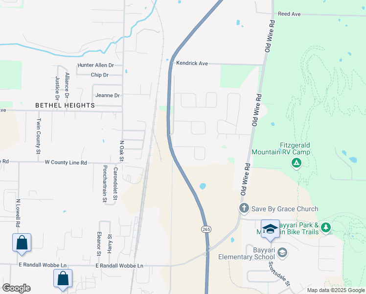map of restaurants, bars, coffee shops, grocery stores, and more near 962 Remington Drive in Bethel Heights