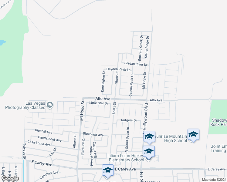 map of restaurants, bars, coffee shops, grocery stores, and more near 2842 Preston Wood Street in Las Vegas
