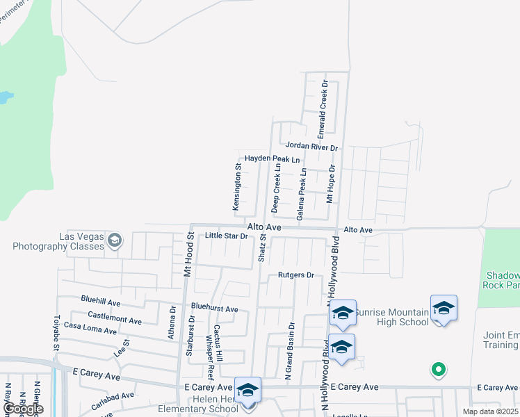 map of restaurants, bars, coffee shops, grocery stores, and more near 2842 Preston Wood Street in Las Vegas