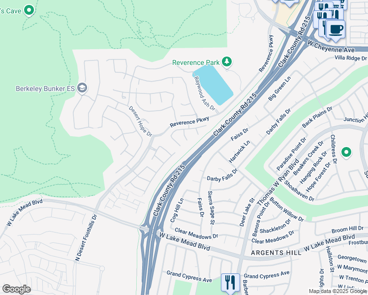 map of restaurants, bars, coffee shops, grocery stores, and more near 2700 Free Formed Court in Las Vegas