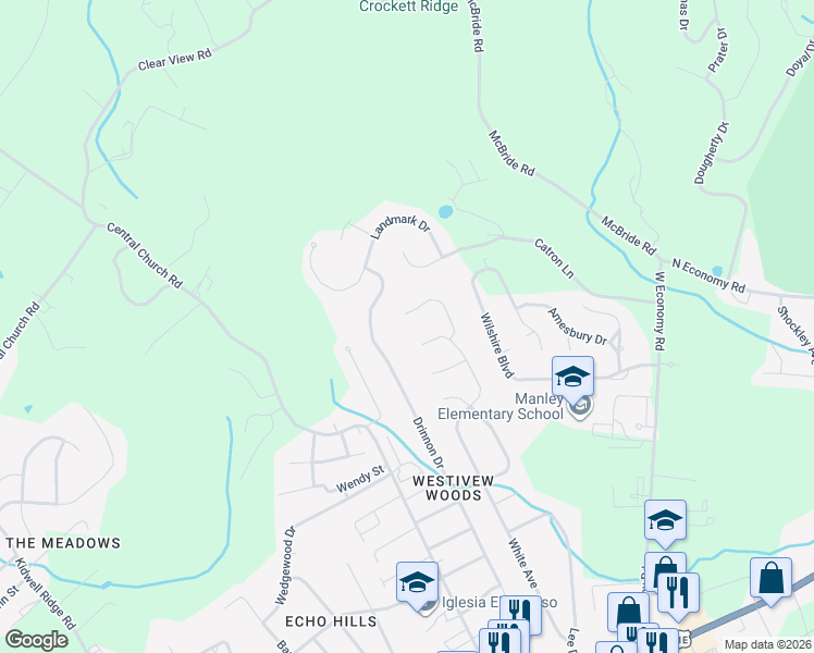 map of restaurants, bars, coffee shops, grocery stores, and more near 1081 Saint Ives Court in Morristown