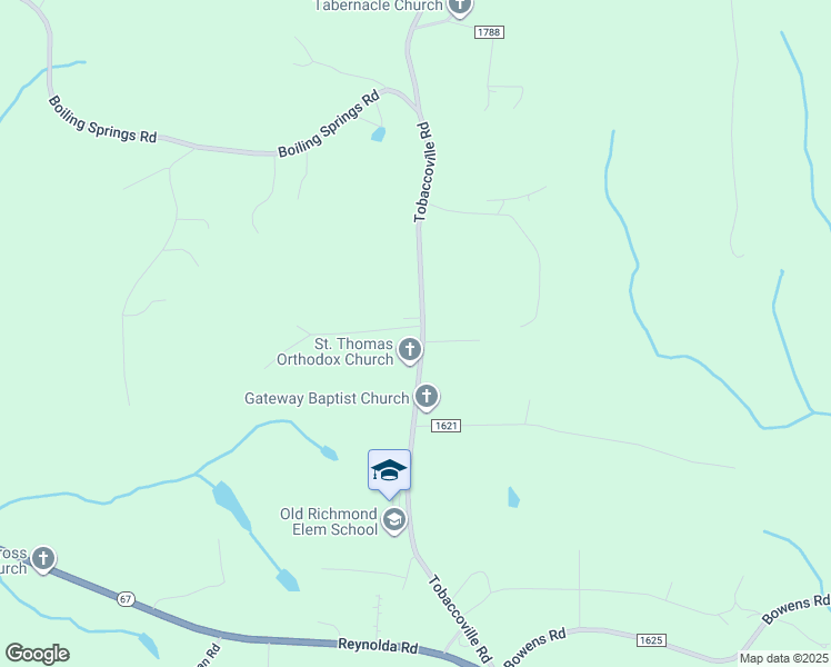 map of restaurants, bars, coffee shops, grocery stores, and more near 6095 Tobaccoville Road in Tobaccoville
