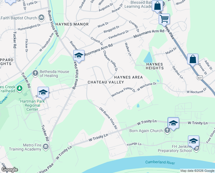 map of restaurants, bars, coffee shops, grocery stores, and more near 901 Boardeaux in Nashville