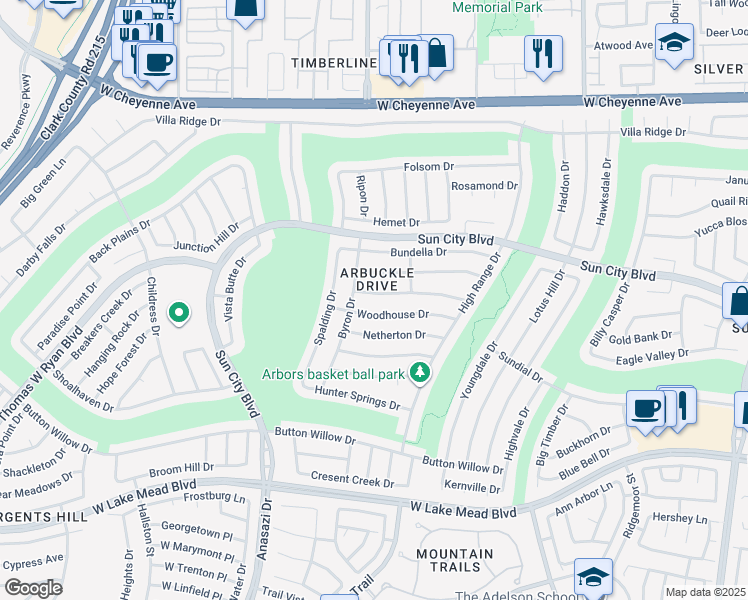 map of restaurants, bars, coffee shops, grocery stores, and more near 10033 Heyfield Drive in Las Vegas
