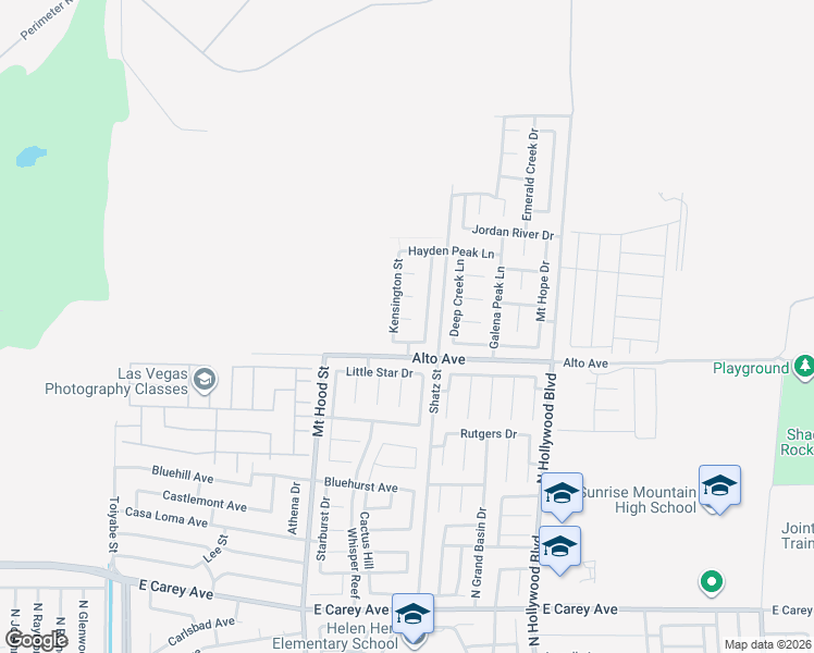 map of restaurants, bars, coffee shops, grocery stores, and more near 6439 Woodsey Ct in Las Vegas