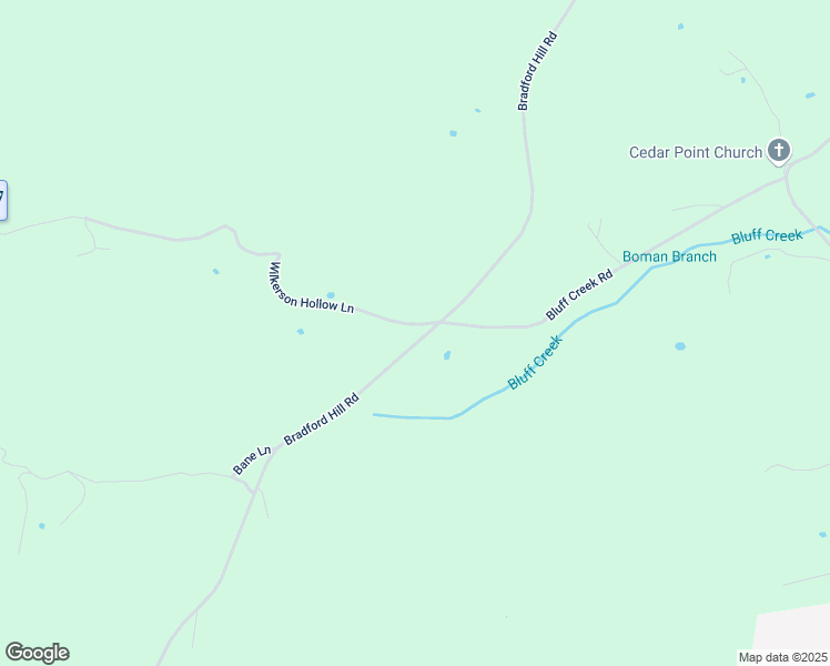 map of restaurants, bars, coffee shops, grocery stores, and more near 190 Bradford Hill Road in Brush Creek