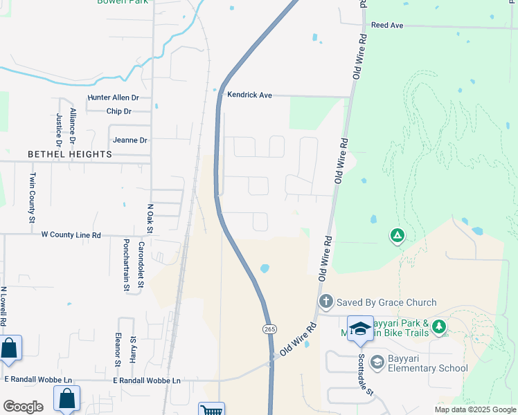 map of restaurants, bars, coffee shops, grocery stores, and more near 1082 Remington Drive in Springdale