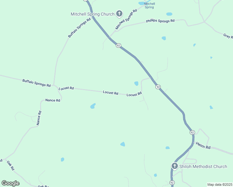 map of restaurants, bars, coffee shops, grocery stores, and more near 488 Locust Road in Rutledge